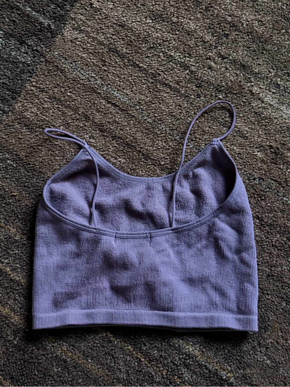 Women’s Lavender Ribbed Camisole Bralette Small